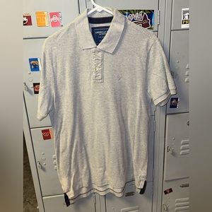 Men’s American Eagle Gray Polo Dress Shirt Medium